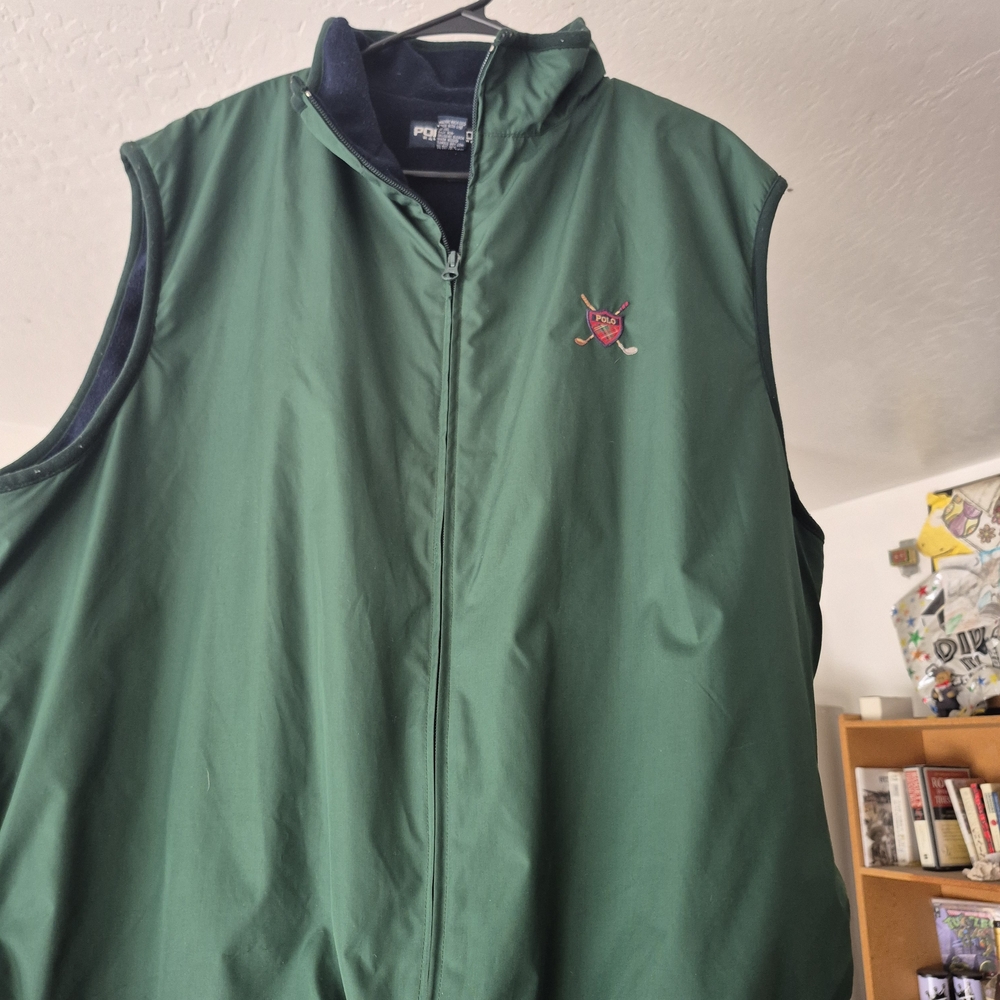 Green Men's Sleeveless Jacket